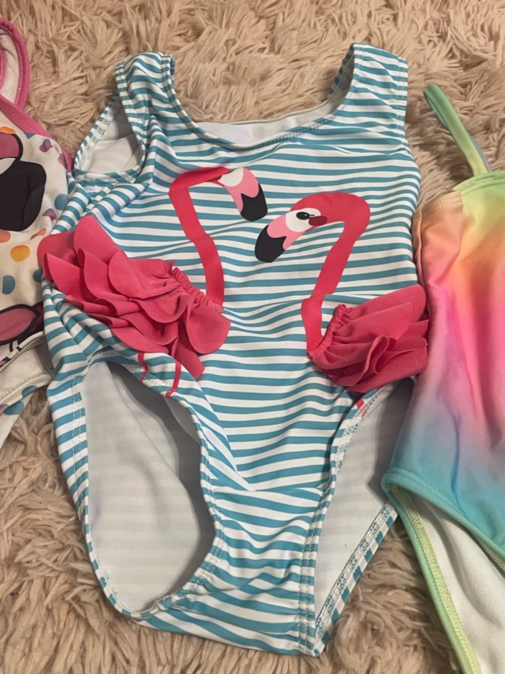 3-Piece Toddler Girl Swimsuit Bundle – Size 2T - Picture 3 of 5